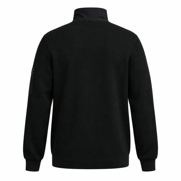 Barbour International Crawley Funnel Zip Neck Jumper Black
