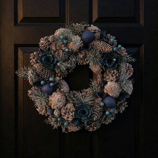 Garden Greatness Festive Assorted Cones Foliage Bauble Wreath