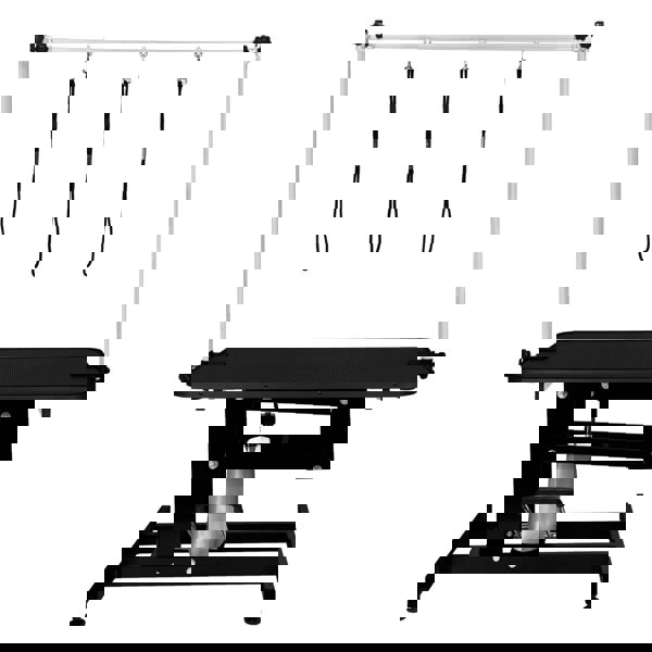 Monstershop Black Hydraulic Grooming Table - Black Table Top