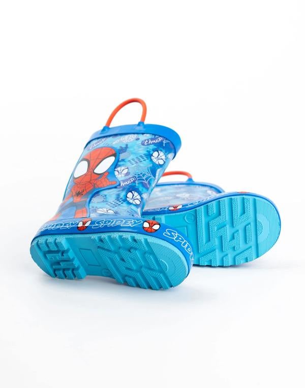 Marvel Spidey & His Amazing Friends Unisex Kids Blue Thwip Wellington Boots with Handles