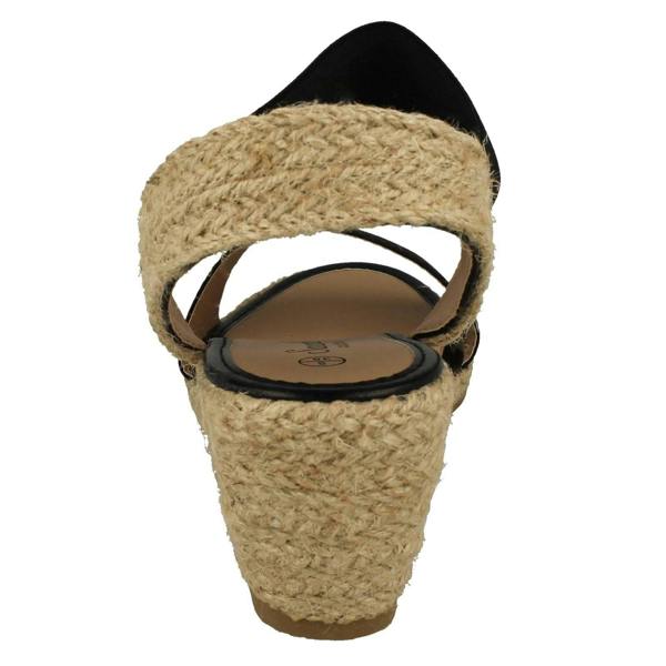 Savannah Ladies Savannah Elasticated Strap Wedge Heeled Sandals F2301