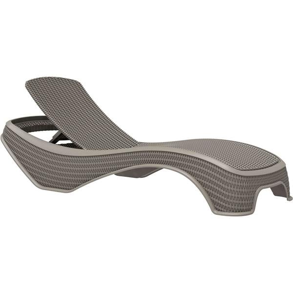 Homeology MALDIVES Greige Prestigious Outdoor Rattan-Style Adjustable Sun Lounger Pre-Assembled
