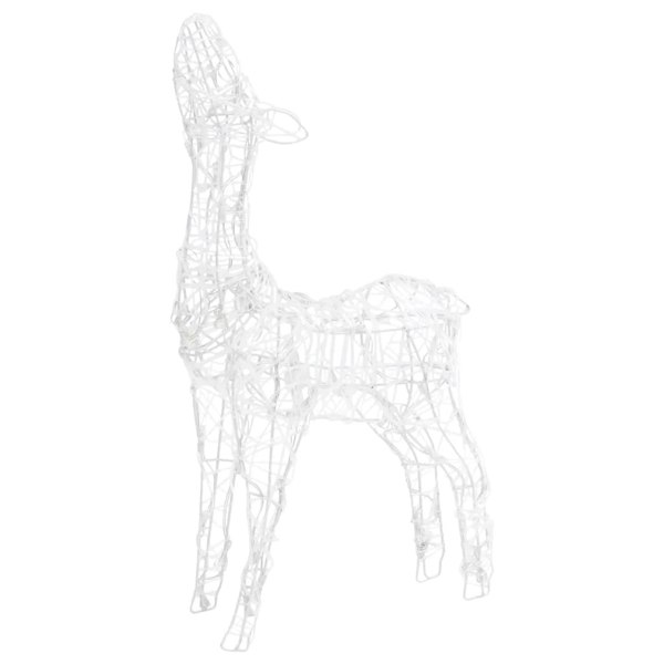 Berkfield Acrylic Reindeer Family Christmas Decoration 300 LED Warm White