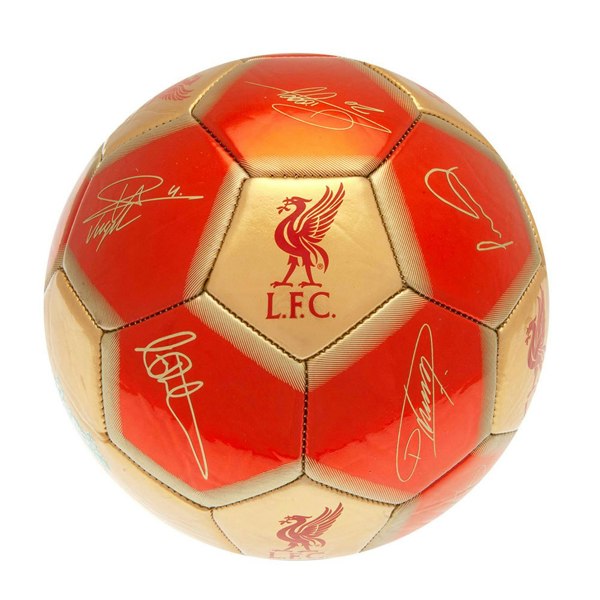 Liverpool FC YNWA Signature Football - Red/Gold