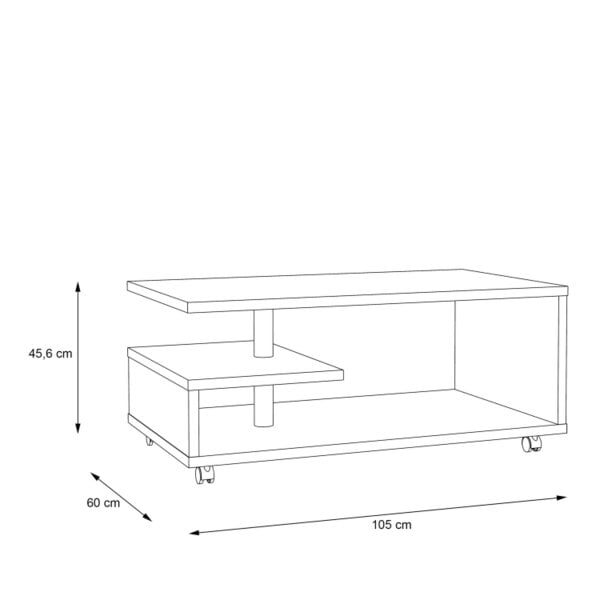 Wyld Haus Lincoln Sonoma Wood Coffee Table Open Shelf