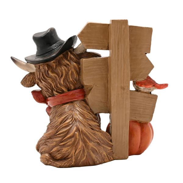 Country Living Welcome to my Patch Highland Cow Ornament