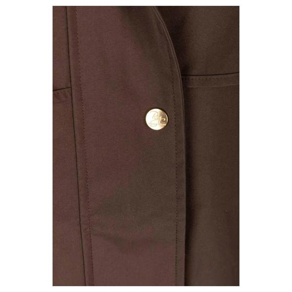Rydale Bramham Ladies Full Length Coat branded gold stud detail