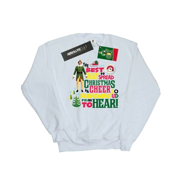 Elf Girls Christmas Cheer Sweatshirt - White