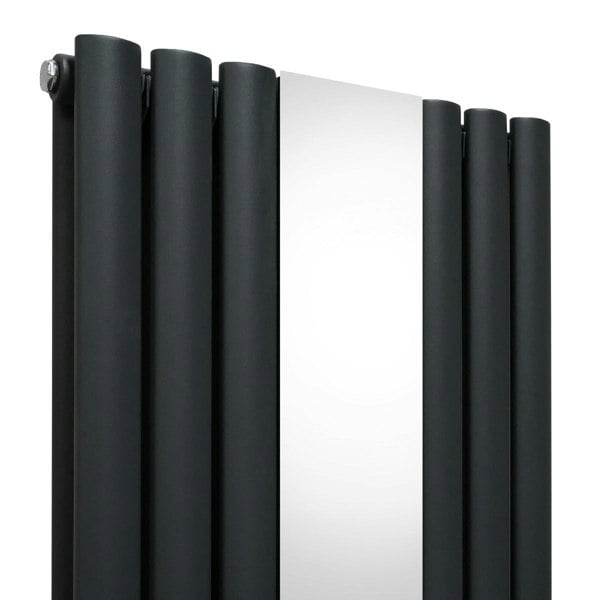Monstershop Oval Mirror Radiator - 1800mm x 380mm - Anthracite Grey