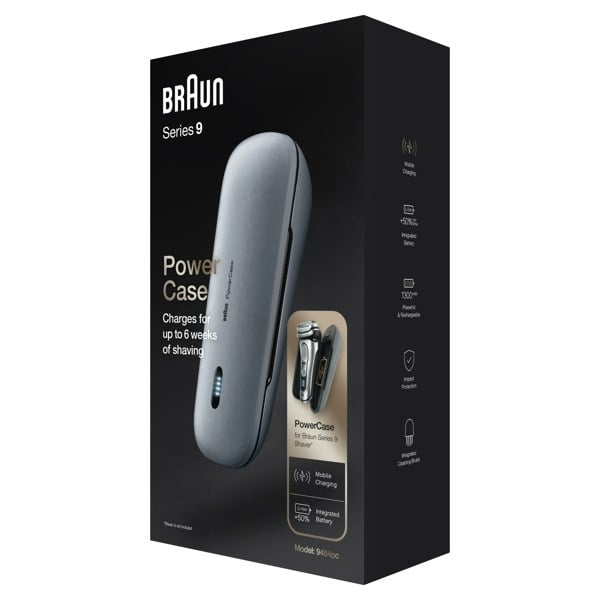 Braun PowerCase, Mobile Charging Case, Compatible with Series 9 and Series 8 Shavers