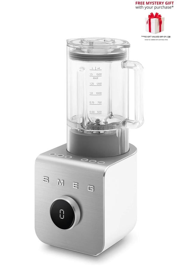 Smeg BLC02 Matte 50's Style High Performance Blender - with Free Gift RRP £30