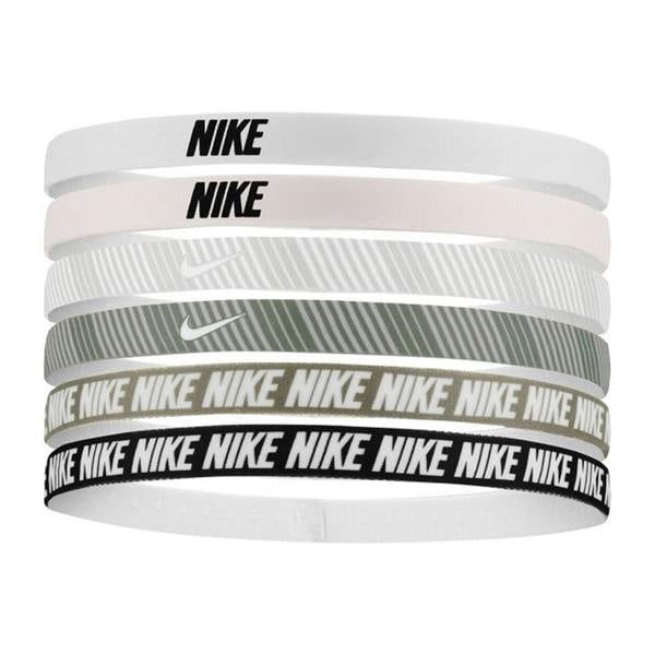 Nike Printed Flex Classic Headband (Pack of 6) - Soft Pink/Light Grey/White - 