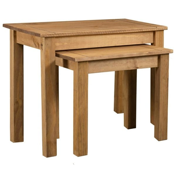 Berkfield Nesting Tables 2 pcs Solid Pine Wood Panama Range