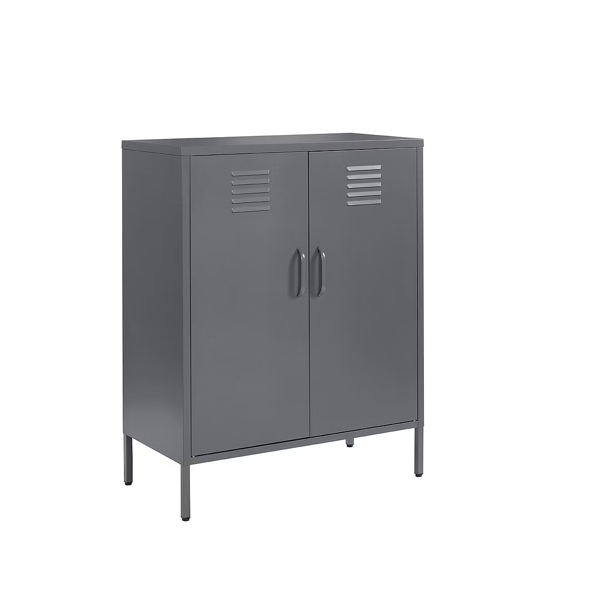 MMT Furniture Designs Blue Metal 2 Door Sideboard, Drink Cabinets, Industrial Storage Cabinet