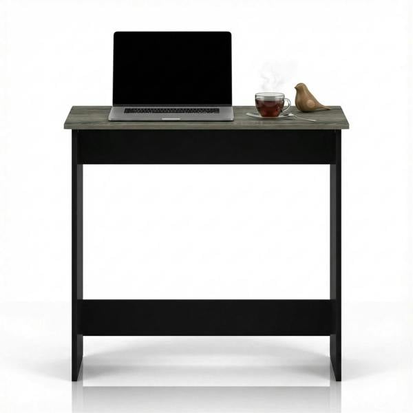 WALPLUS Simplistic Study Table, French Oak Grey/Black Crafted for Practical Use and Stylish Living Spaces