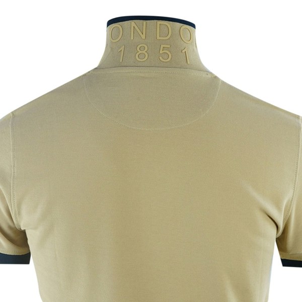 Aquascutum Branded Shoulder Tipped Polo Shirt - Beige