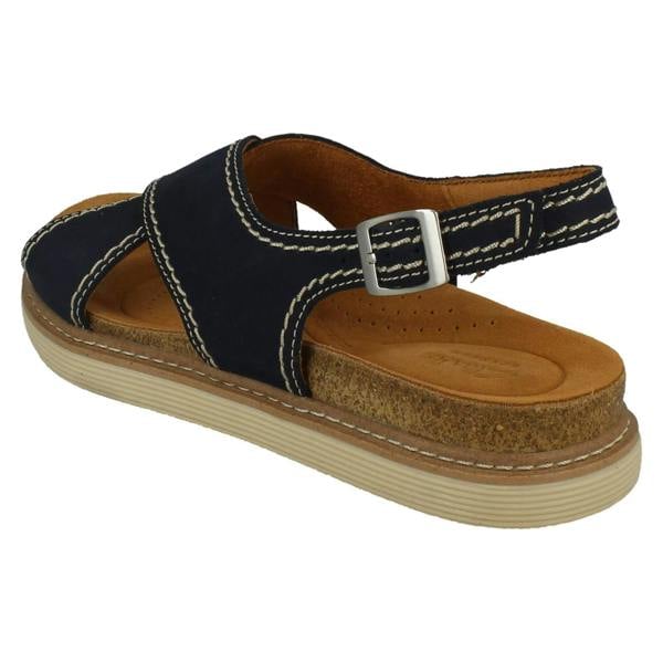 Clarks Ladies Clarks Flat Buckle Fastening Summer Sandals Arwell Sling