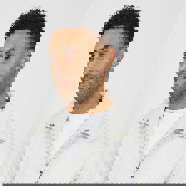 Brave Soul Natural High Funnel Neck 1/4 Zip Sweatshirt - Natural Image 4