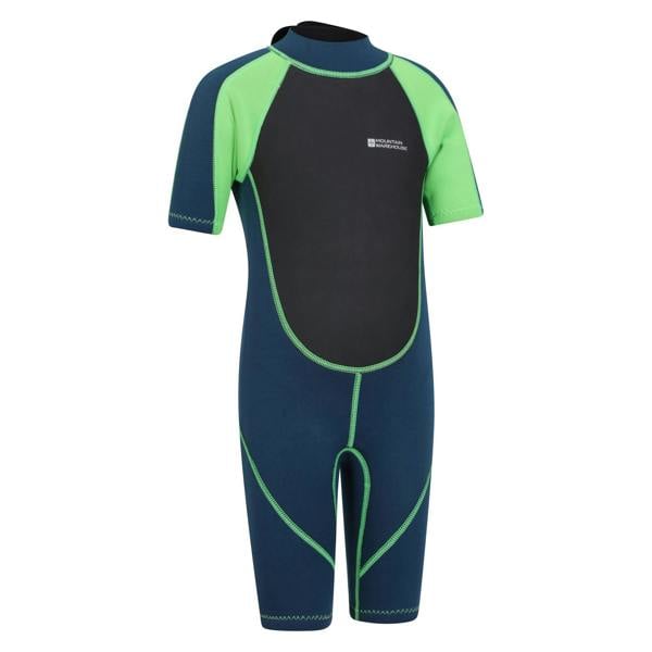 Mountain Warehouse Childrens/Kids Contrast Panel Wetsuit - Green - 