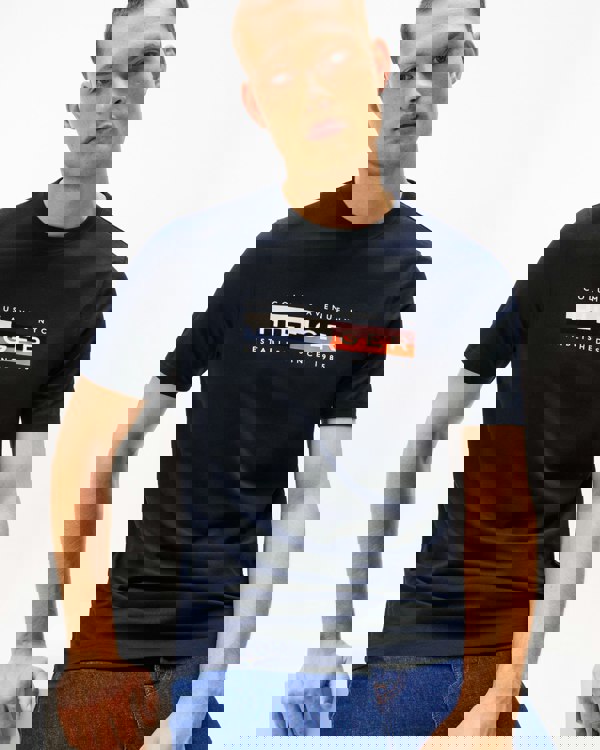 Tommy Hilfiger TH Colour Block Mens Graphic T-Shirt - Desert Sky