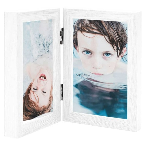 Berkfield Bifold Photo Frame Collage White 2x