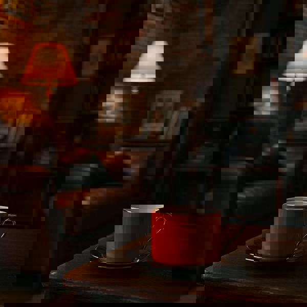 LSA Palazzo Porcelain Teacup and Saucer 250ml Orange