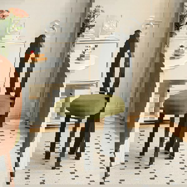 Caradoc Mermaid Dining Chair, Oak & Velvet-Rit Concept-Rit Concept