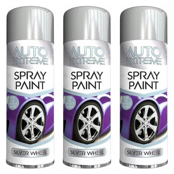 Auto Extreme 3X Auto Extreme Silver Wheel Spray Paint 250ml
