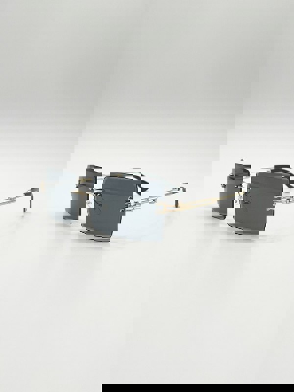 SVNX Frameless Square Sunglasses in Black