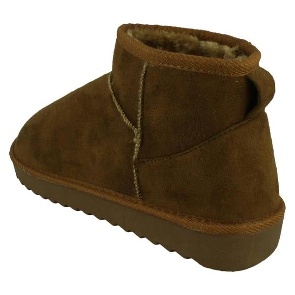 Spot On Ladies Spot On Chunky Sole Wide Fit Casual Ankle Boots F4462