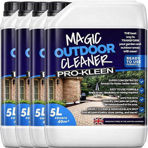 ProKleen Pro-Kleen Outdoor Miracle Cleaner Black Spot Remover Spray and Leave Cleaner Removes Stains, Marks & Lichen 20L