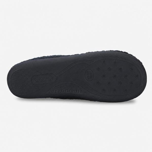 Totes BORG FULL BACK SLIPPER WITH PULL TOGGLE Full Slippers Slippers   in  Navy