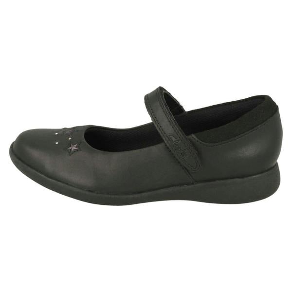 Clarks Girls Clarks Star Detailed School Shoes Etch Bright