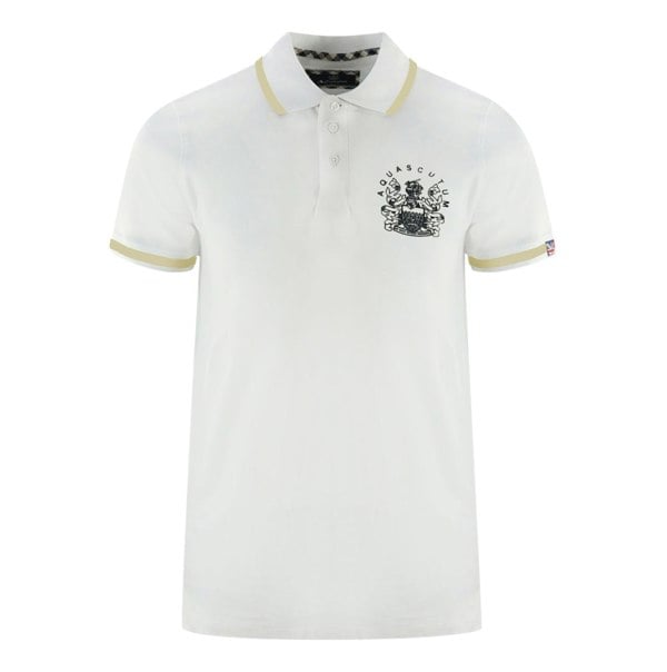 Aquascutum Tipped Aldis Polo Shirt - White