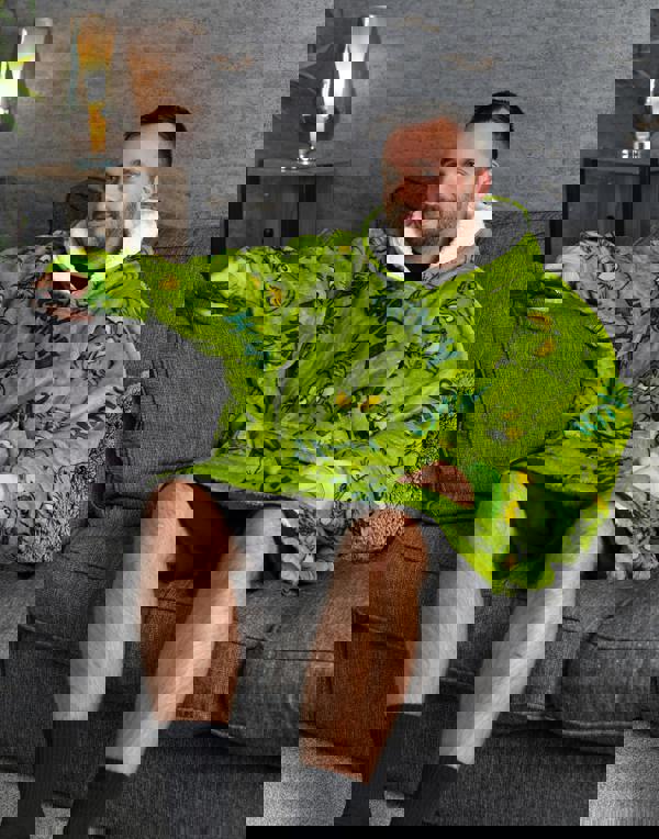 The Grinch Unisex Green All Over Print Blanket Hoodie [dis] [dis]