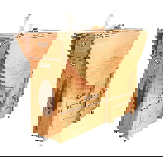 Ainsley Folding Extendable Dining Table, Wood with folding out dining table