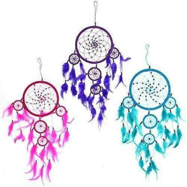 Bali Dreamcatchers - Large Round - TurqPinkPurp
