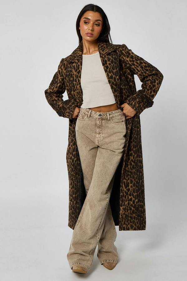 Urban Bliss Leopard Formal Coat