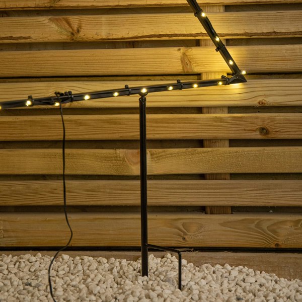 Samuel Alexander 73cm x 80cm Light up Dewdrop Metal Christmas Tree with Garden Stake & Warm White LEDs