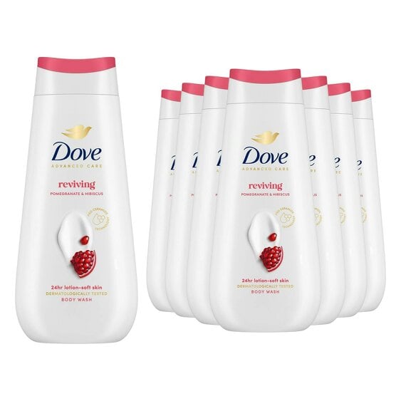Dove Advanced Care Reviving Body Wash 24H Renewing Micromoisture, 8x225ml
