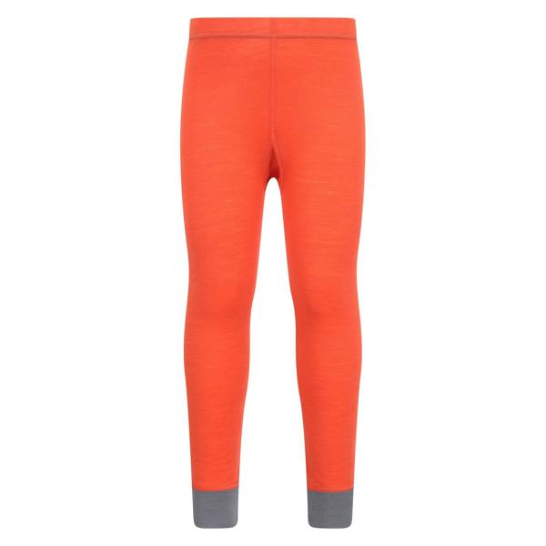 Mountain Warehouse Childrens/Kids II Merino Wool Base Layer Bottoms - Orange - 