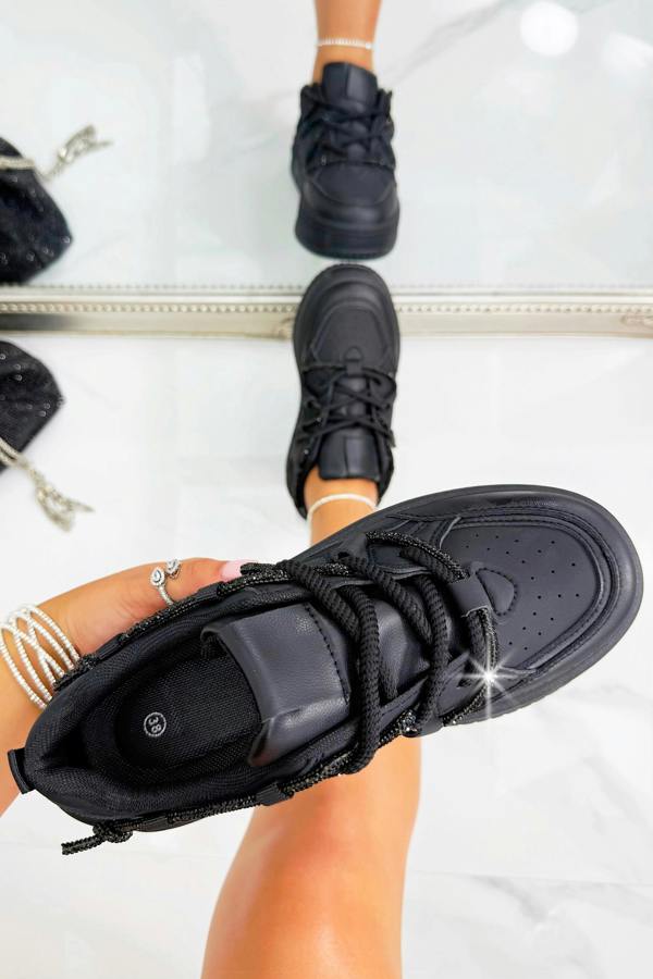 Love Lemonade Crystal Spark Trainers Black