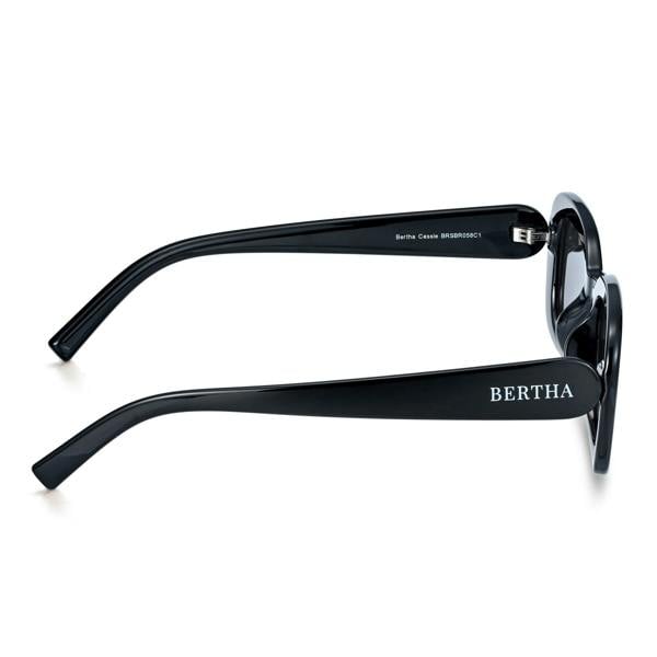 Bertha Cassie Polarized Sunglasses - Black/Black - BRSBR058C1