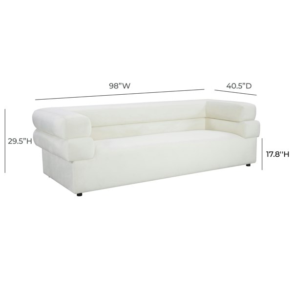 Furniture Edit Elsa Cream Velvet Sofa