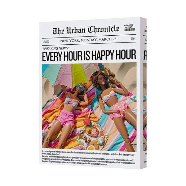 Benjamin Tate Design Canvas Wall Art The Urban Chronicle Every Hour Is Happy Hour