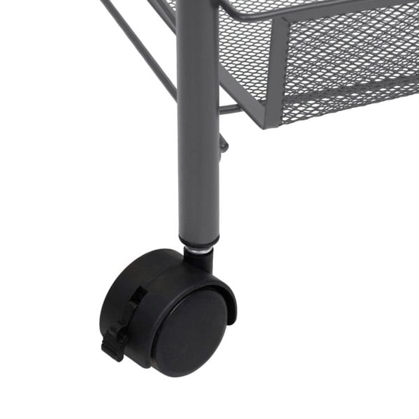 Berkfield 4-Tier Kitchen Trolley Grey 46x26x85 cm Iron
