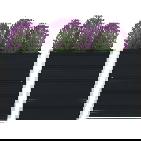 Berkfield Raised Garden Bed 100x100x45 cm Galvanised Steel Anthracite