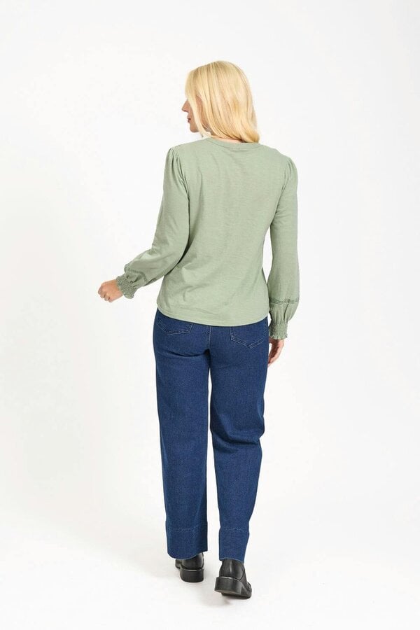 Mudflower Tie Neck Frill Collar Blouse