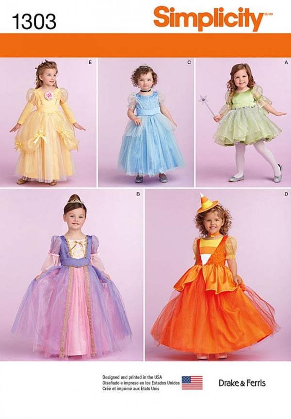Simplicity Sewing Pattern 1303 Kids BB (3-4-5-6)