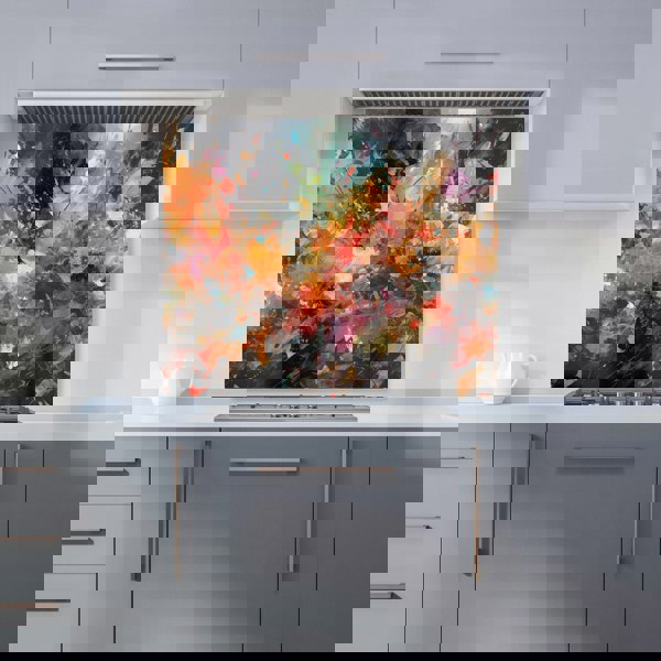Warren Reed - Designer A Vibrant Abstract Painting Kitchen Splashback